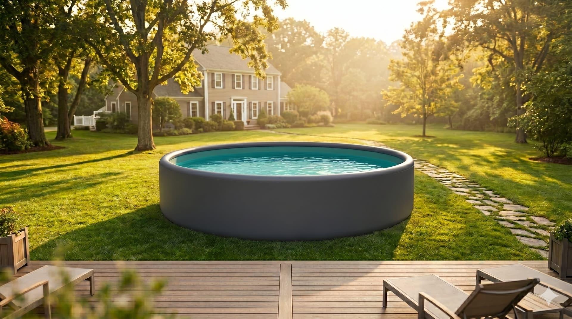 GIGI FRANCE pool installed in a garden